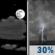 Tuesday Night: Partly Cloudy then Chance Showers And Thunderstorms