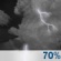 Wednesday Night: Showers and thunderstorms likely. Mostly cloudy, with a low around 44. Southwest wind 6 to 13 mph, with gusts as high as 24 mph. Chance of precipitation is 70%. Wednesday Night: Showers And Thunderstorms Likely
